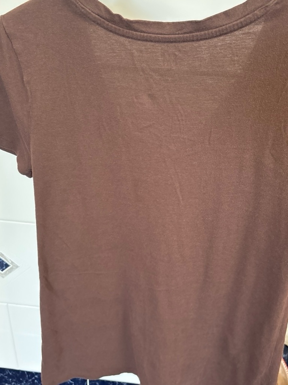 GAP Brown V-Neck Short Sleeve Tee - Picture 7 of 8
